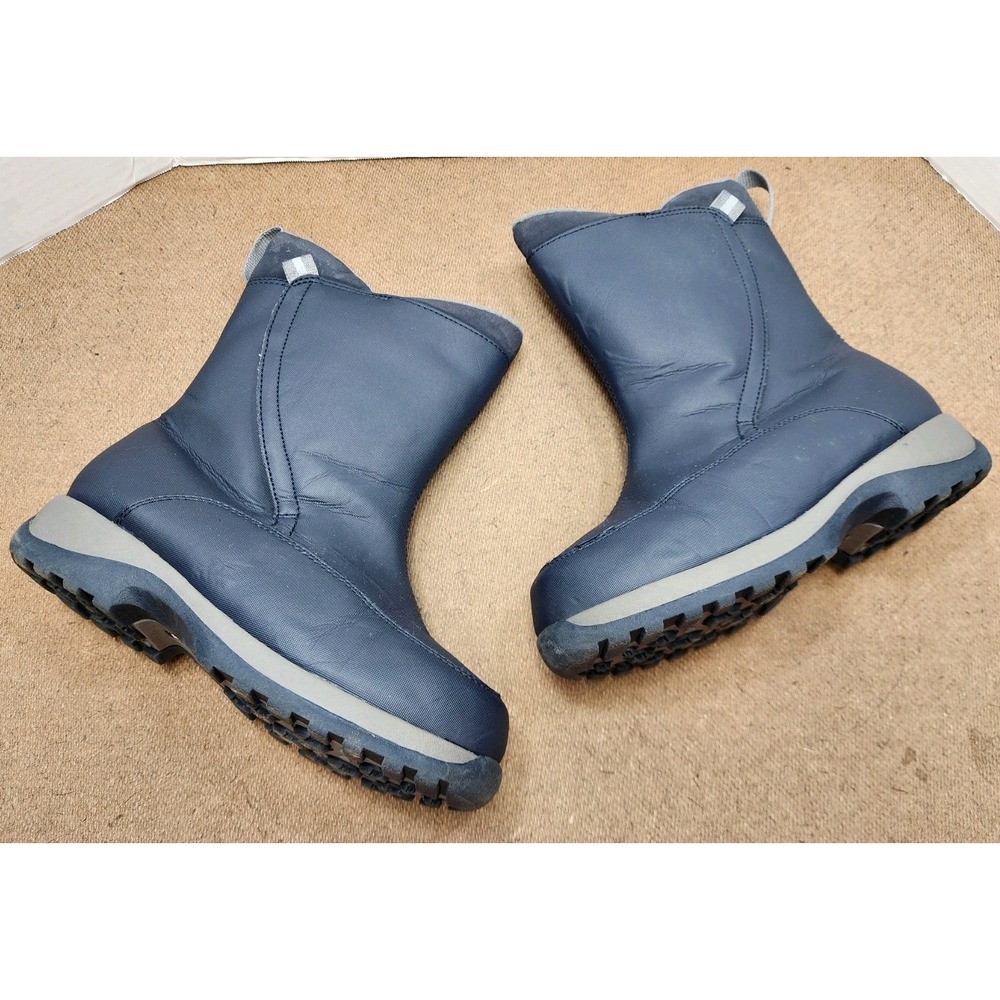 Lands' End Big Boys Girls Winter Snow Boots Blue Unisex Size 3